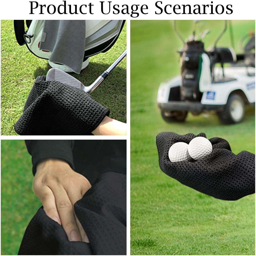DYJYBMY Not All Who Wander are Lost Some are Looking for Discs Printed Golf Towel for Golf Bags with Clip, Funny Disc Golf Bigfoot Towel, Golf Towel Gifts for Disc Golfer Men Women Disc Golf Lovers