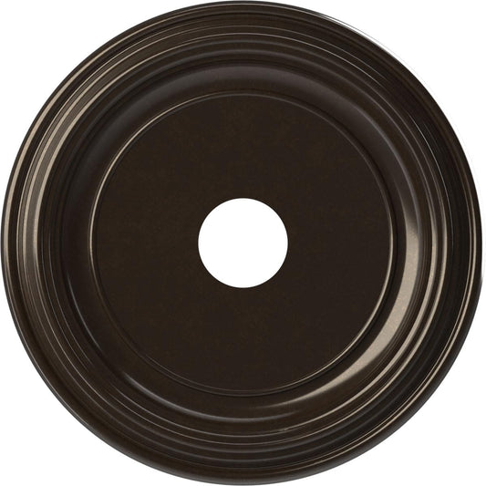 19Od X 3 1/2Id X 1 1/2P Traditional Thermoformed Pvc Ceiling Medallion (Fits Canopies Up To 11 1/2), Universal Metallic Rustic M