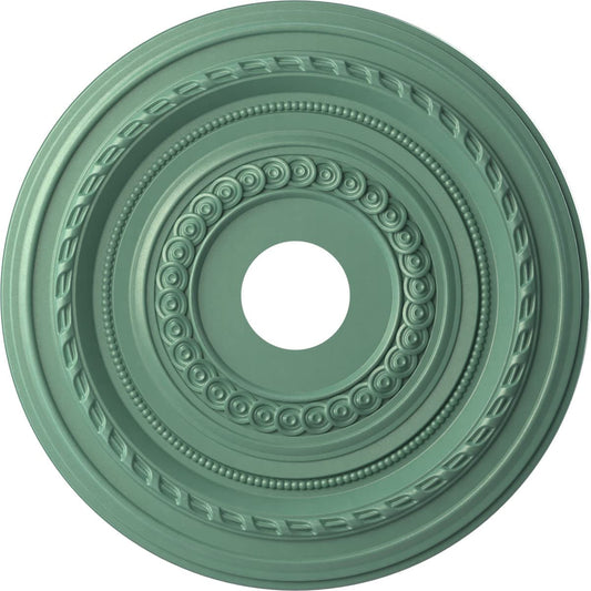 Ekena Millwork Cmp19Cofsm Cole Thermoformed Pvc Ceiling Medallion (Fits Canopies Up To 5 1/8), 19Od X 3 1/2Id X 1P, Universal Pe