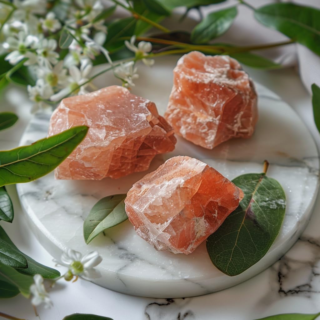 Luckeeper 2 lb Sunstone Bulk Raw Crystals and Healing Stones for Tumbling, Wire Wrapping, Wicca Reiki,Meditation