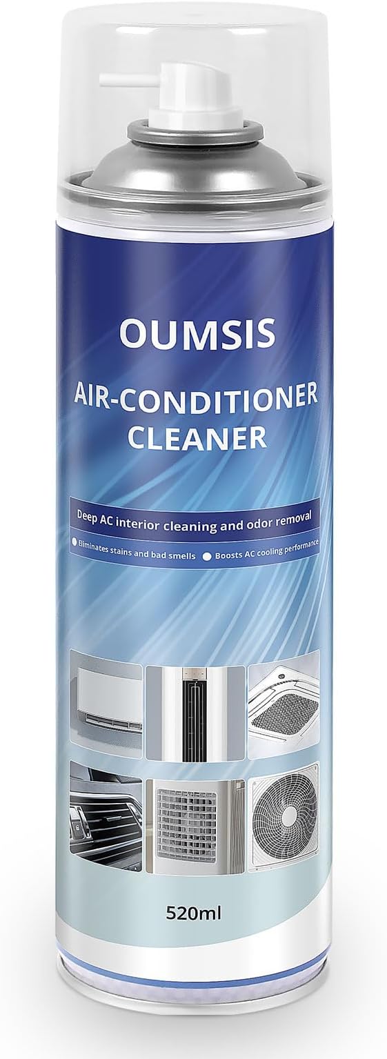 Air Conditioner Cleaner, Professional Cleaner Foam Spray, Foaming Coil Cleaners for AC Unit, Heating, Refrigerator, Multifunctional Cleaner Spray Bottle Breaks Down Dirt, Dust and Grease 1 Pack