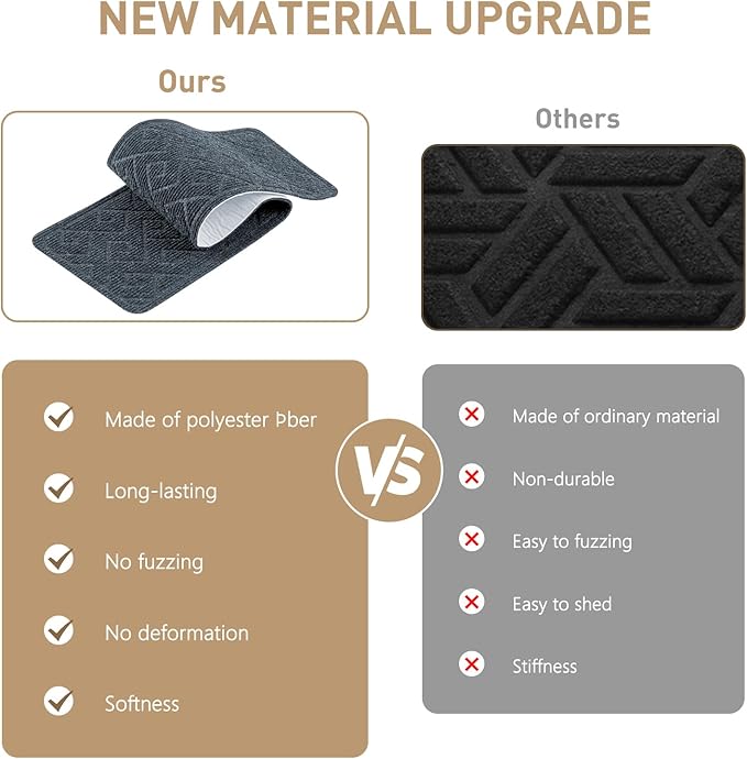 Stair Treads for Wooden Steps, 8" X 30" Non Slip Stair Runner Carpet Indoor with Reusable Adhesive Backing, Soft Tread Mat for Stairs, Polyester TPR Backing Stair Rugs- Dark Gray 15 Pack