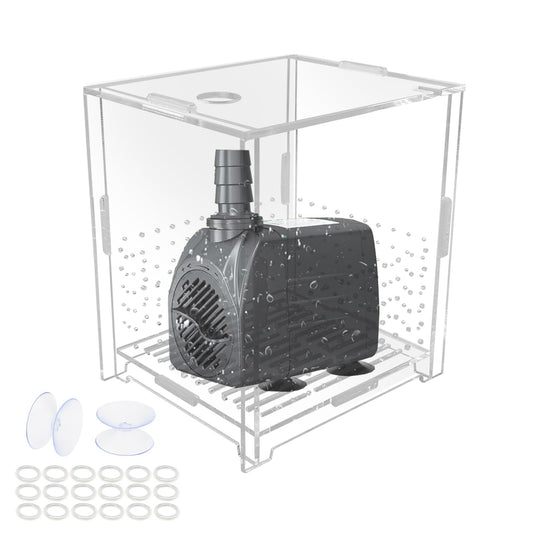 Small Pond Pump Cover, Fish Water Tank Protective Case, Acrylic Protective Cover For Outdoor Pond Filter, Water Filter Pump, Outdoor Pond, Garden, Swimming Pool, Fish Tank (4.3 “X3.5 ”X5.1")