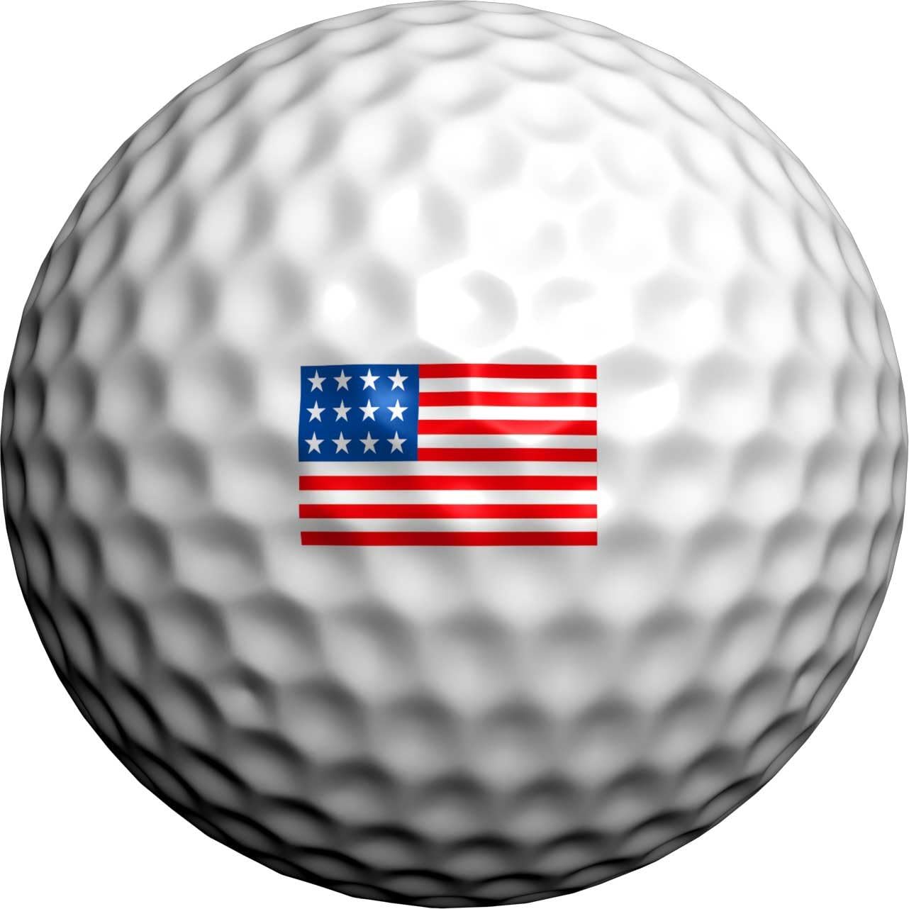 Golfdotz - USGA Rule Conforming Novelty Golf Ball Markers, Golf Ball Stickers for Marking Balls, No More Smearing from Stamps, Gifts for Golfers, Dads, and Retirees, (USA Collection; 32-Count)
