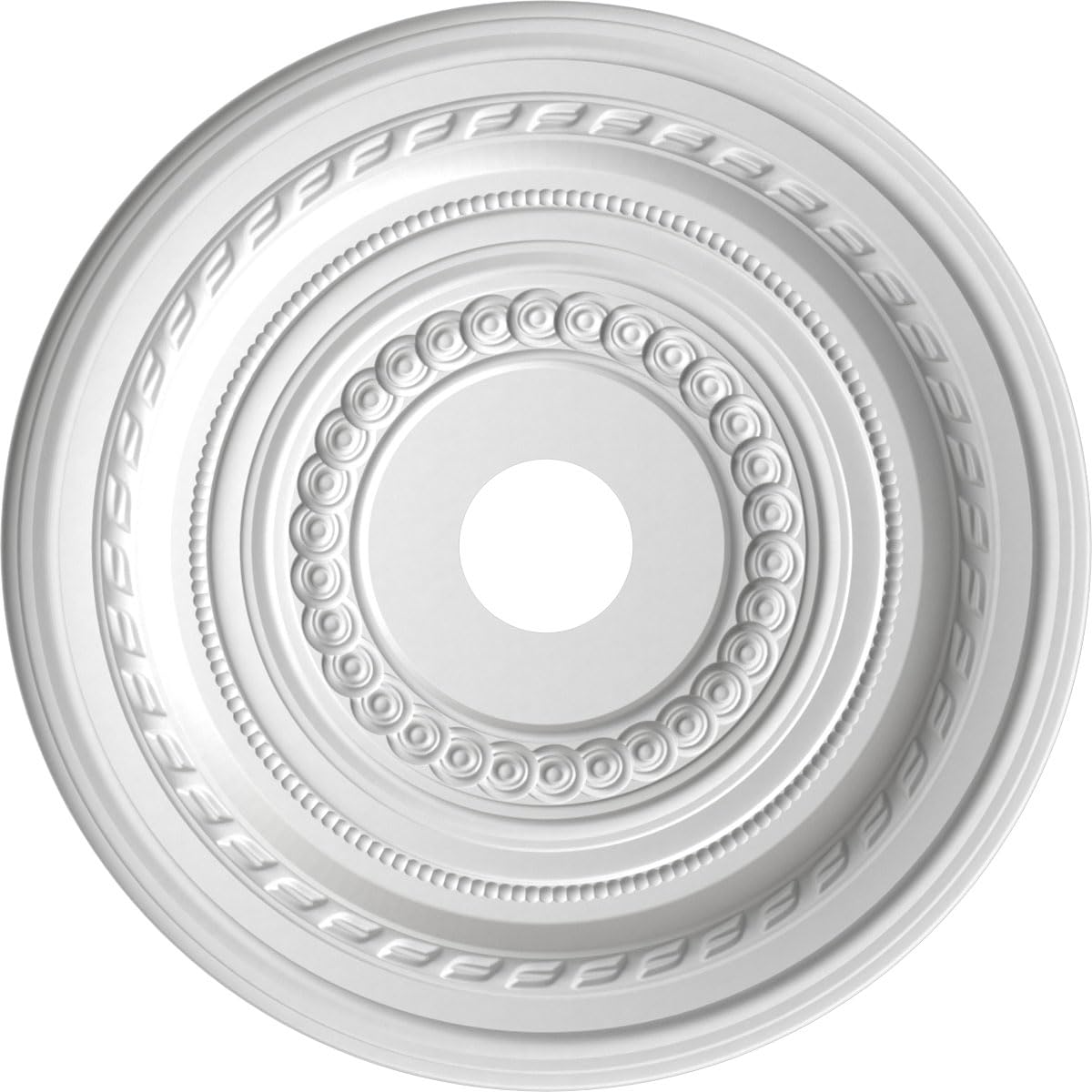 Ekena Millwork Cmp22Codst Cole Thermoformed Pvc Ceiling Medallion (Fits Canopies Up To 6), 22Od X 3 1/2Id X 1P, Universal Aged M