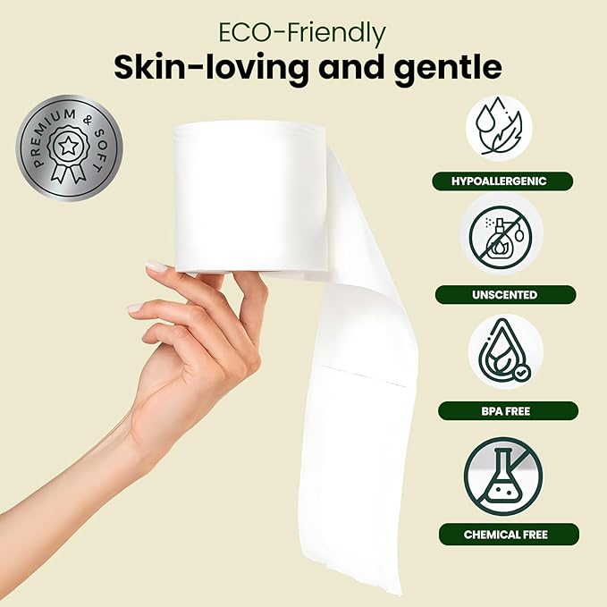 Unbleached Bamboo Toilet Paper, 12 Large Rolls – 3 Ply Ultra Soft, Strong & Septic Safe, Eco Friendly Biodegradable Bathroom Tissue