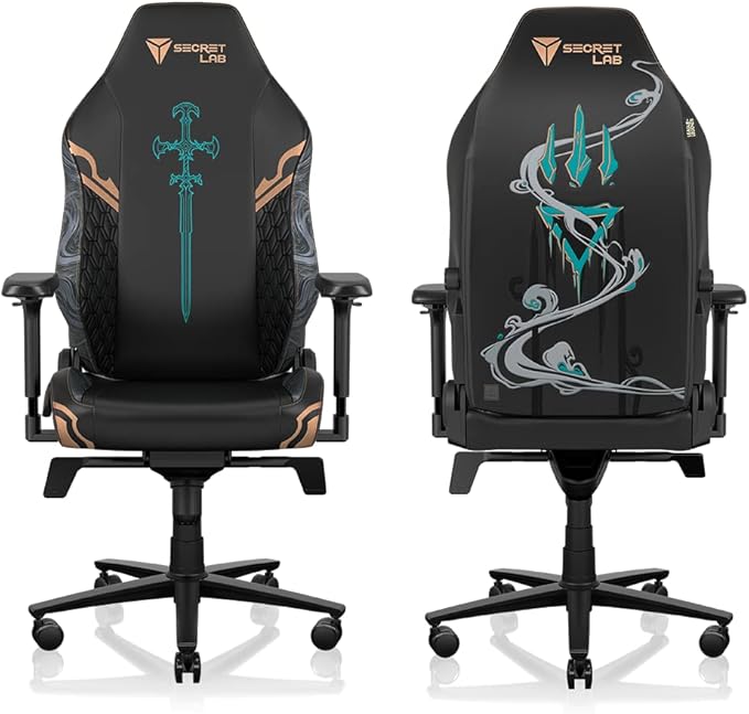 Secretlab Titan Evo Viego Gaming Chair - Reclining - Ergonomic & Comfortable Computer Chair with 4D Armrests - Magnetic Head Pillow & Lumbar Support - Small - Black/Green - Leatherette