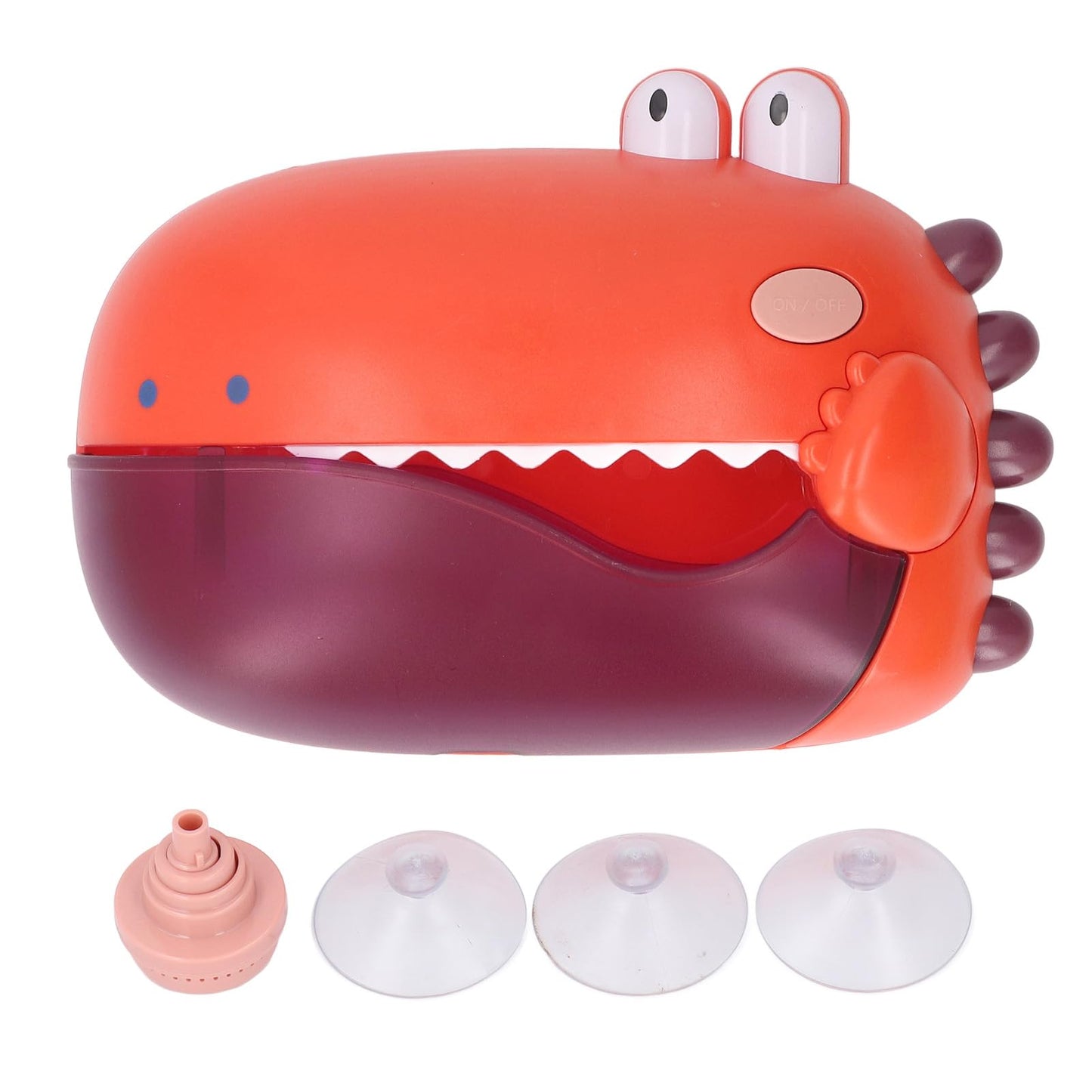 Bubble Machine Bad Toys, a Touch Activation Easy to Install Bubble Bath Bath Toy Cartoon Automatic for Babies for The Bathtub (Orange)