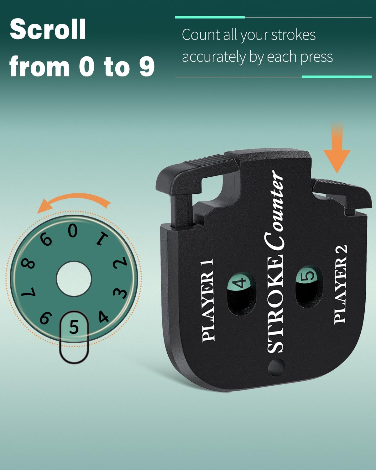 GreenHaven Mini Golf Score Shot Stroke Counter Clicker with Dial Resetting Tool/Key Chain for Golf Game Scorekeeper Portable 2 Digit Outdoor Sport Scoreboard for Putts (2 Pack)
