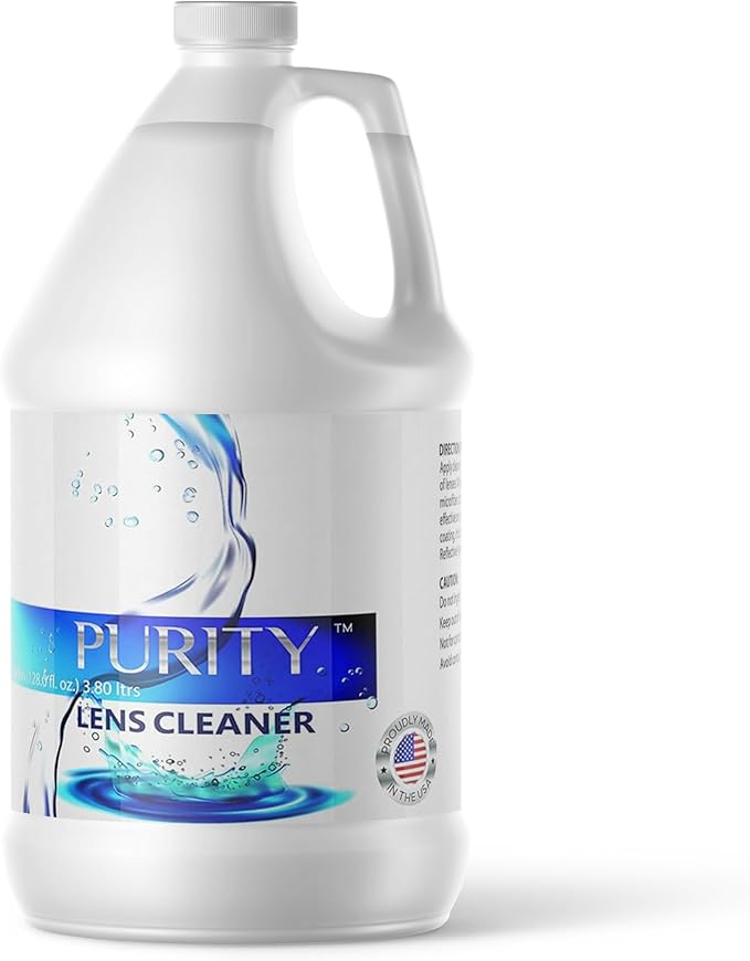 Purity Eye Glasses Lens Cleaner - Refill Eyeglass Lens Cleaning Bottle - Safe for All Lenses (AR Coated Included), Eyeglasses and Screens - Made in USA - Clear, 1gal