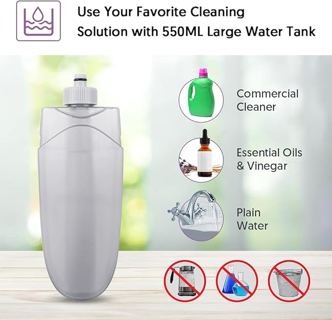Spray Mops for Floor Cleaning - HOMSIER Microfiber Mop Wet Dry with 3 Washable Pads 550ML Refillable Bottle for Hardwood Wood Laminate Tile Marble Kitchen Home Hard Floors