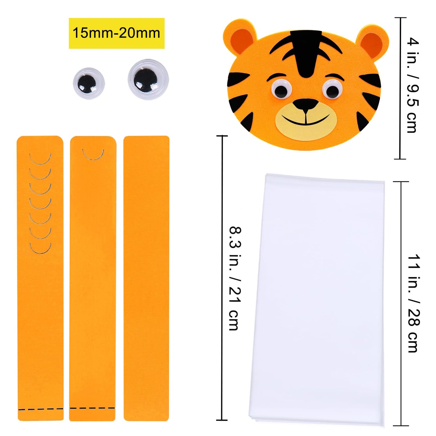 Winlyn 24 Sets Jungle Animal Headbands Craft Kits Safari Crown Art Sets DIY Zoo Party Headbands Foam Stickers Arts and Crafts for Kids Jungle Safari Birthday Activities Party Favors Decorations