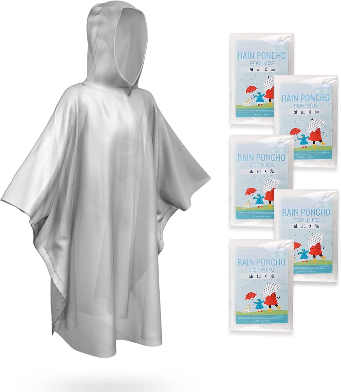SaphiRose Disposable Rain Ponchos Emergency Clear Poncho