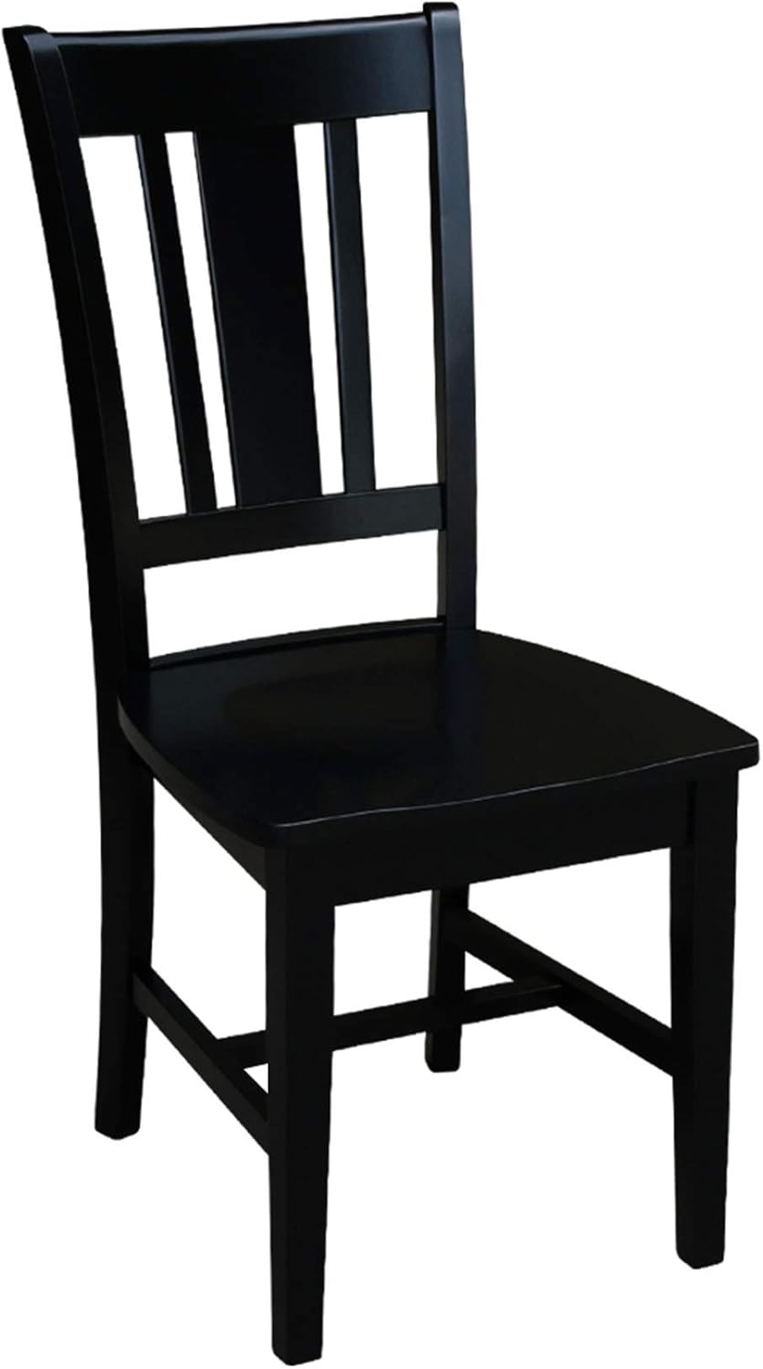 Set of Two San Remo SplatBack Dining Chairs, Black