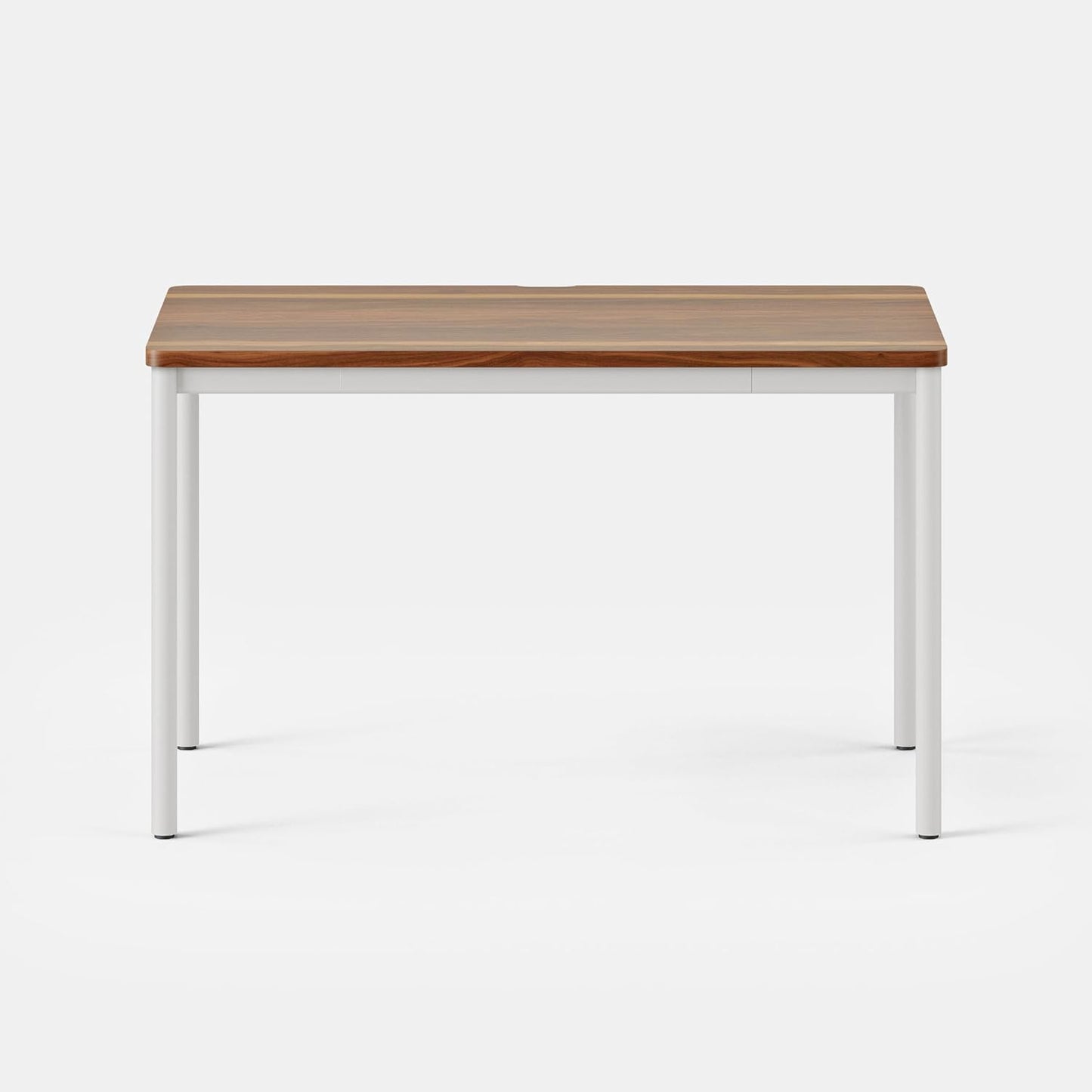 Branch Daily Desk - Functional at Home Office Desk with Effortless Assembly, Timeless Design, Rounded Corners, and Built-in Cable Notch - 36” W x 28.5” H x 24” D - Walnut White Work Table