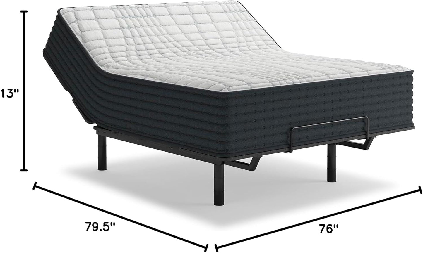 Signature Design by Ashley Hybrid 1300 13 Inch Plush Gel Memory Foam Mattress with Edge Support for Pressure Relief, King, Fiberglass Free, Mattress in A Box