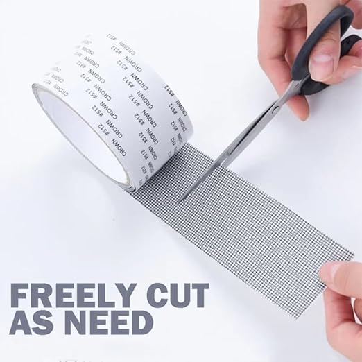 2024 New Strong Adhesive Screen Repair Tape - Window Screen Repair Kit, Adhesive & Waterproof Tape Fiberglass Repair Kit for Window Screen and Screen Door - Repair It Just 1 Second (Black)