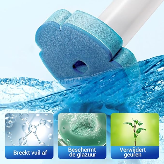 Disposable Toilet Cleaning System, 15.7'' Extended Handle Toilet Bowl Cleaner Wand, Wall Mounted Toilets Brush Holder & Refills Set, Toilets Cleaning Tool for Bathroom (28, Jasmine)