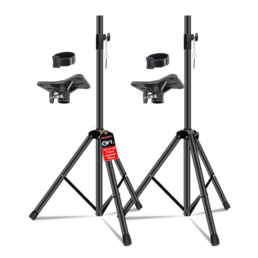 5 Core Adjustable Speaker Stand Pair Tripod Height 40 To 72 Inches Max Load 100 Lbs Heavy Duty Portable Pa Dj Studio Monitor Mou