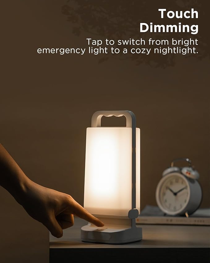 Solar Camping Lantern 6000mAh 2 Pack, USB Rechargeable Camping Light & Power Supply, Dimmable LED Night Lamp with Up to 80Hrs Runtime, Survival Gear for Emergency, Hurricane, Hiking & Outdoor, Indoor