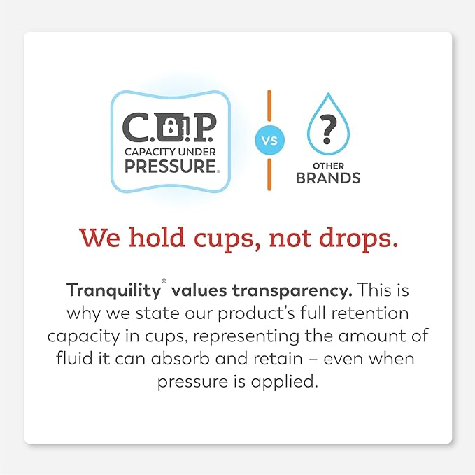 Tranquility TopLiner Disposable Booster Pads, Mini (10.5" x 2.75"), Flow-Through Design with Adhesive Strip for Max Absorption, Adult Unisex, 25ct Bag