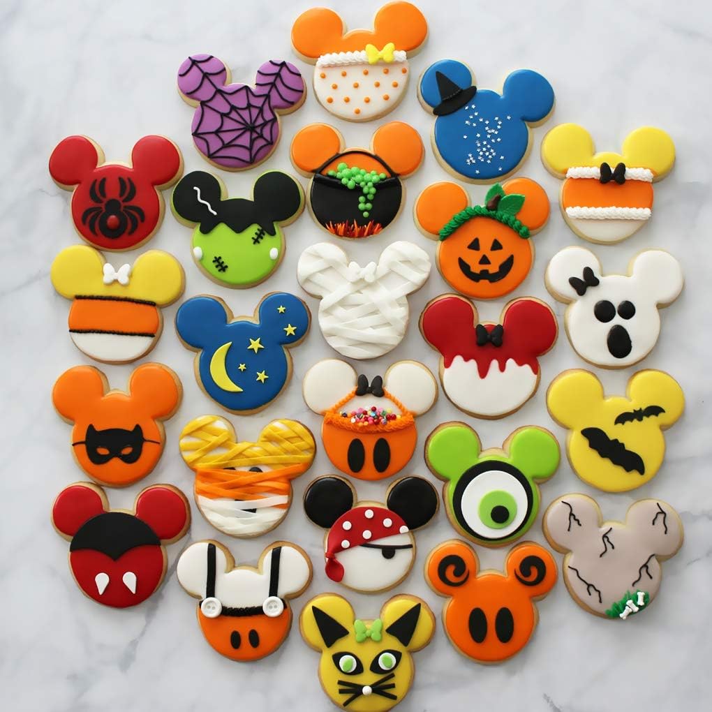 Cookie Cutter for Kids - Sandwich Cartoon of Mickey Mouse Cookie Cutter Shaped Biscuit Mould for DIY Cake Craft Bakeware Decoration Stainless Steel Cutter Set 5 pcs