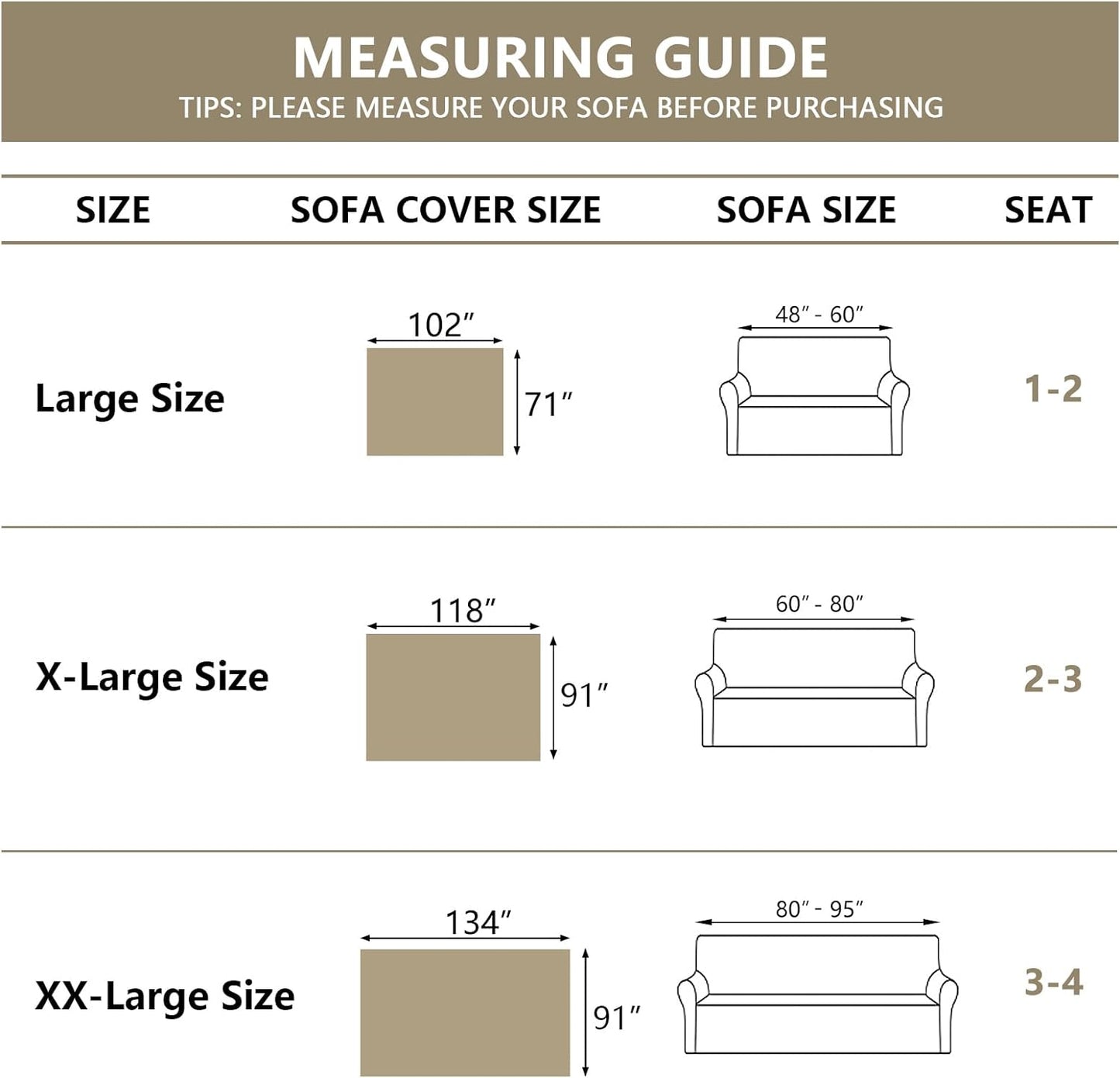 MYSKY HOME Green Sofa Covers Tassel Couch Cover for Pet Dogs Sage Couch Cushion Covers for L Shape Universal Chenille Sofa Throw Cover Washable Sectional Couch Covers for Living Room, 71" X102"