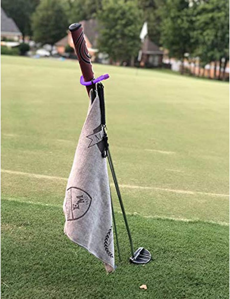 V-Shaped Golf Club Stand Keeps Your Clubs Clean, Dry & Visible, V-Stick Club Stand Made of Highly Durable Stainless Steel - Easy to Carry Golf Club Holder