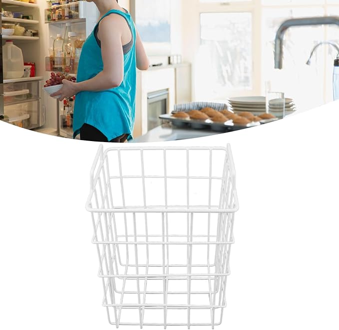Freezer Wire Baskets Durable High Capacity Deep Fridge Organizer Basket For Kitchen Food (Eeneme3vnsgdpc6e-12)