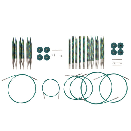 Knit Picks Interchangeable Knitting Needle Variety Pack - Sizes 4-11 and 13, 15, and 17 (Caspian)