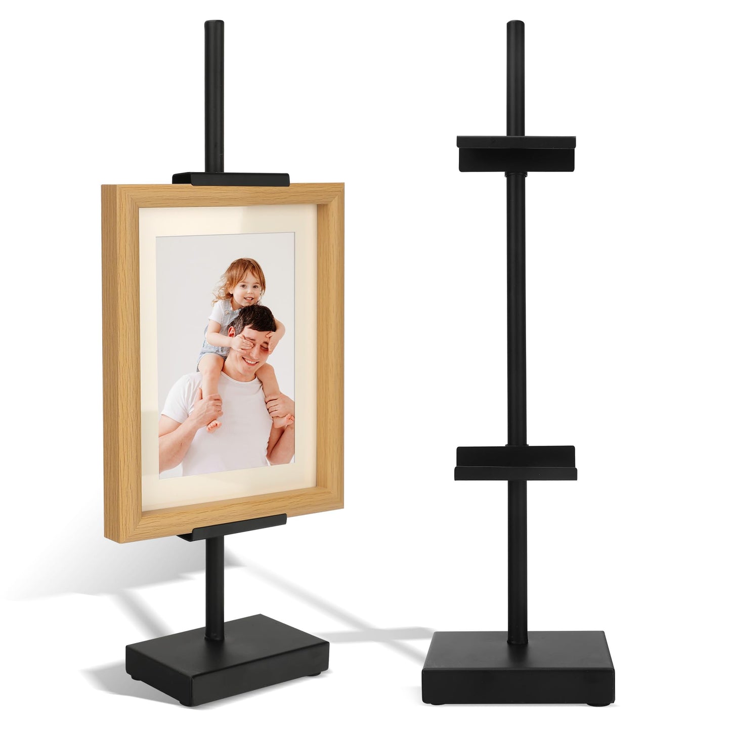 Donghome 18” Black Steel Adjustable Tabletop Easel Stand,Picture Frame Holder Stand for Display,Art Easel Photo Stands for Sign,Plates,Painting,Artwork,Poster,Books