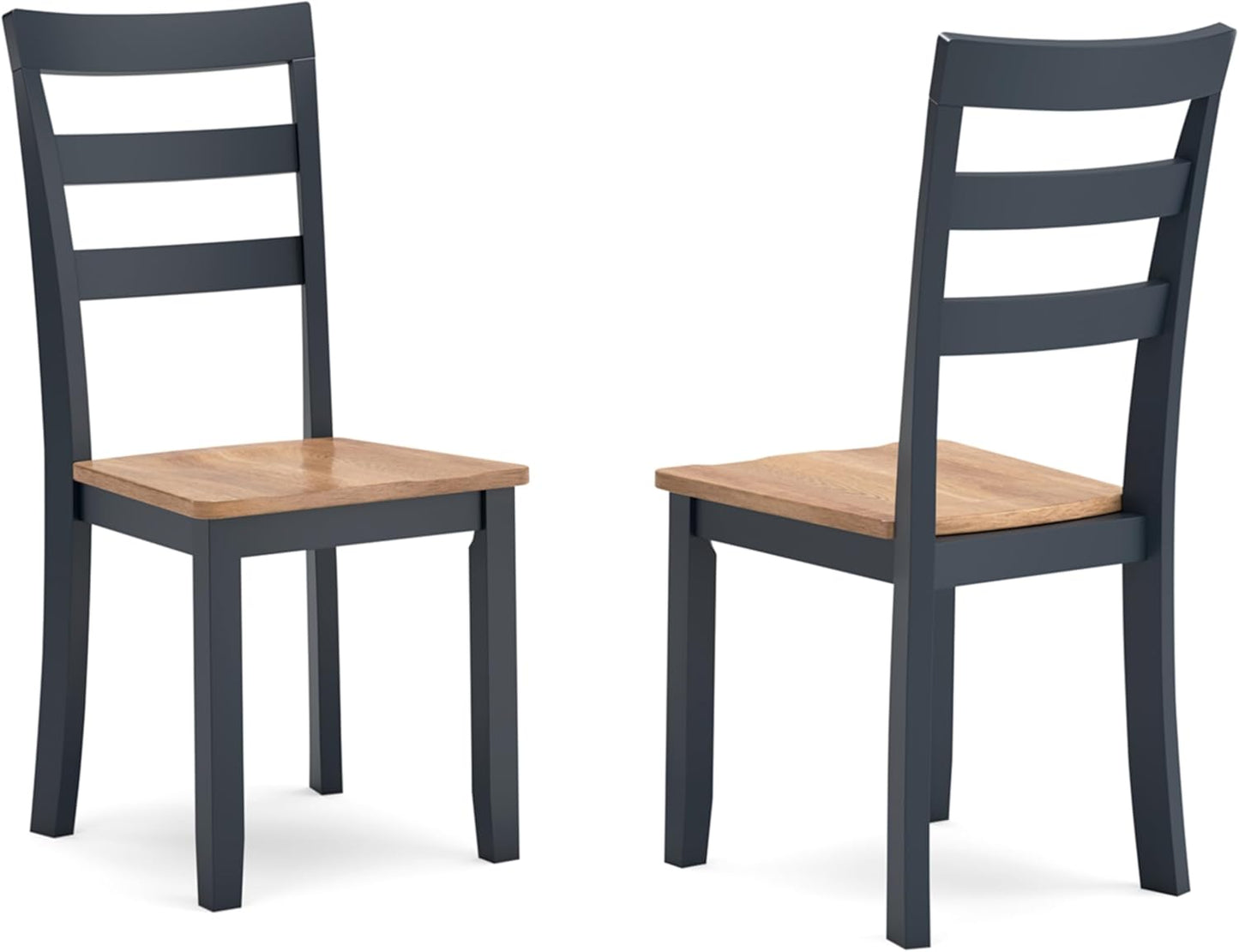 Signature Design by Ashley Gesthaven Solid Wood Frame Dining Chair, Set of 2, Blue/Natural