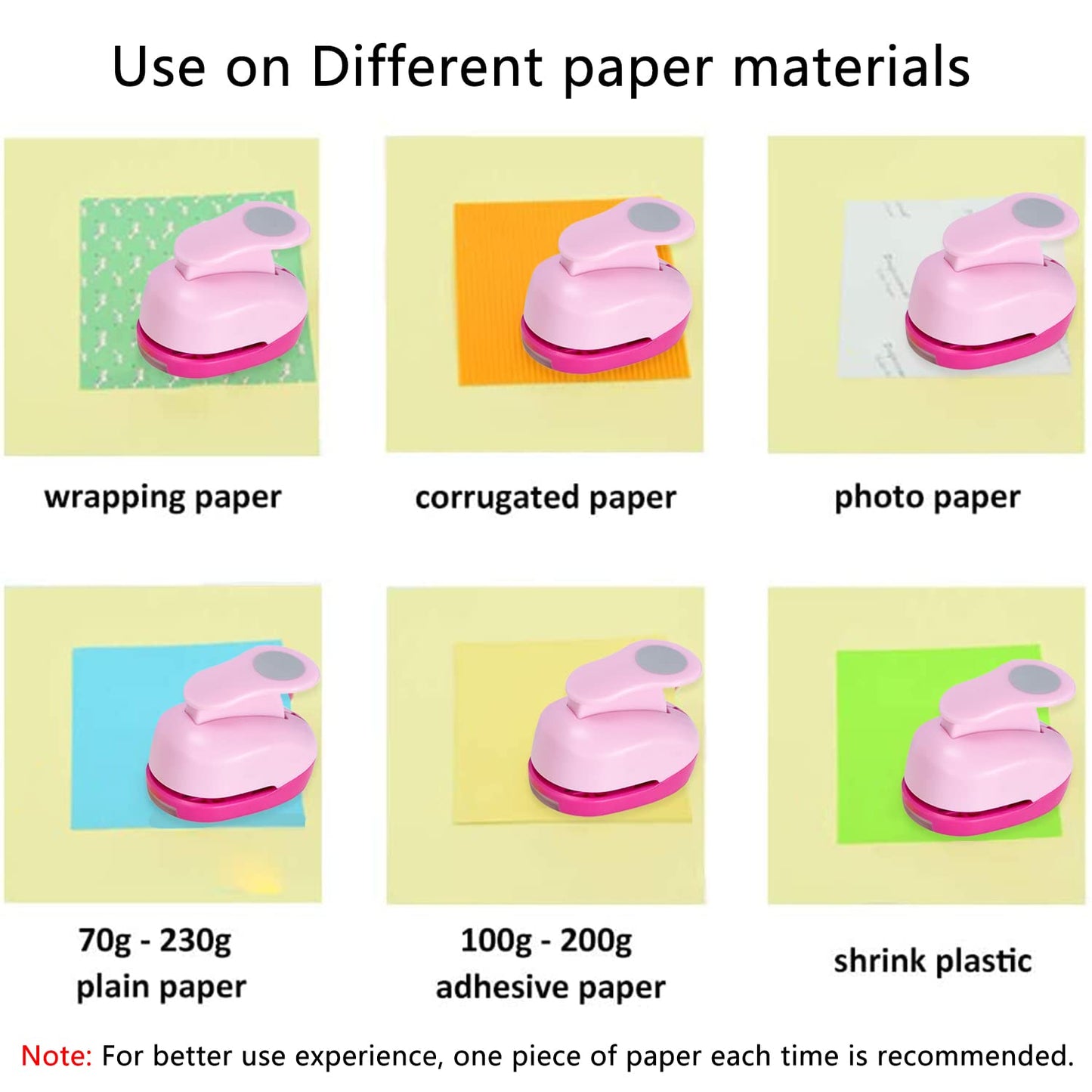 Circle Punch 3 Inch Craft Hole Paper Punch Pink - Extra Large 75mm Circle Hole Round Punchers for Cardstock, Gift Wrapping, Greeting Cards and Scrapbook