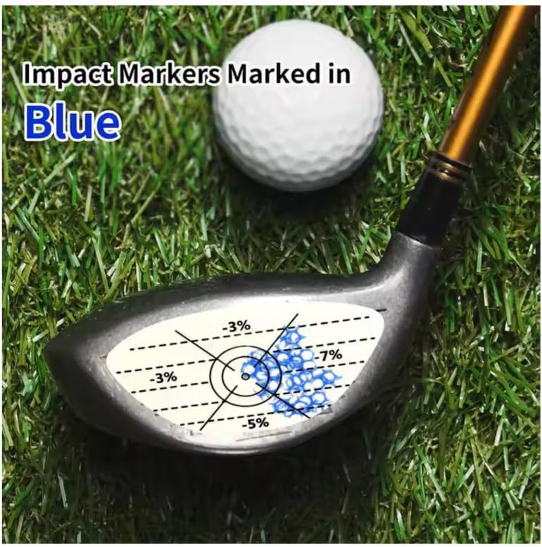 Complete Golf Training Kit with Alignment Sticks, Grip Trainer, Impact Stickers, Ball Markers, Tees, Training Aid, Repair Tool, Training Book, Yellow, ABS Plastic
