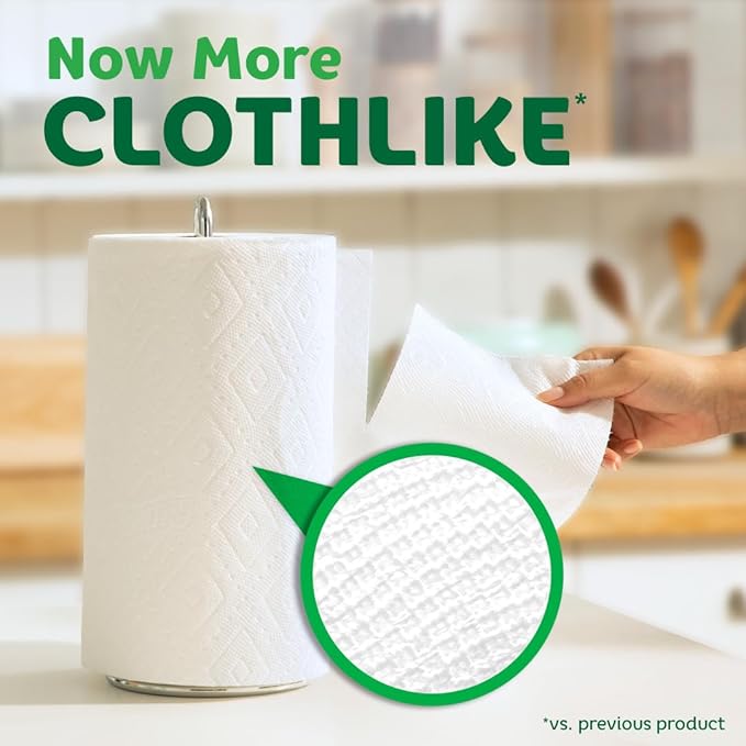 Bounty Quick Size Paper Towels, White, 8 Family Rolls = 20 Regular Rolls (Packaging May Vary)