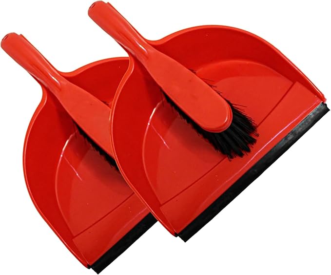 Dustpan and Brush Sets, 2 Sets Plastic Mini Dustpan and Brush, Cleaning and Combo, Tiny Cleaning Broom