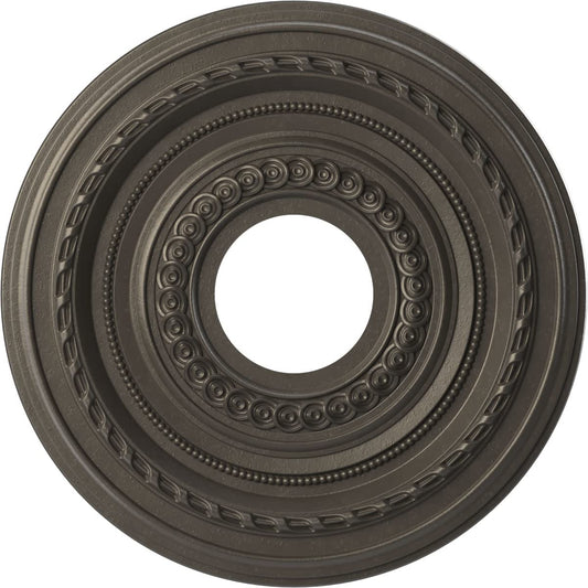Ekena Millwork Cmp13Codst Cole Thermoformed Pvc Ceiling Medallion (Fits Canopies Up To 4 1/4), 13Od X 3 1/2Id X 3/4P, Universal