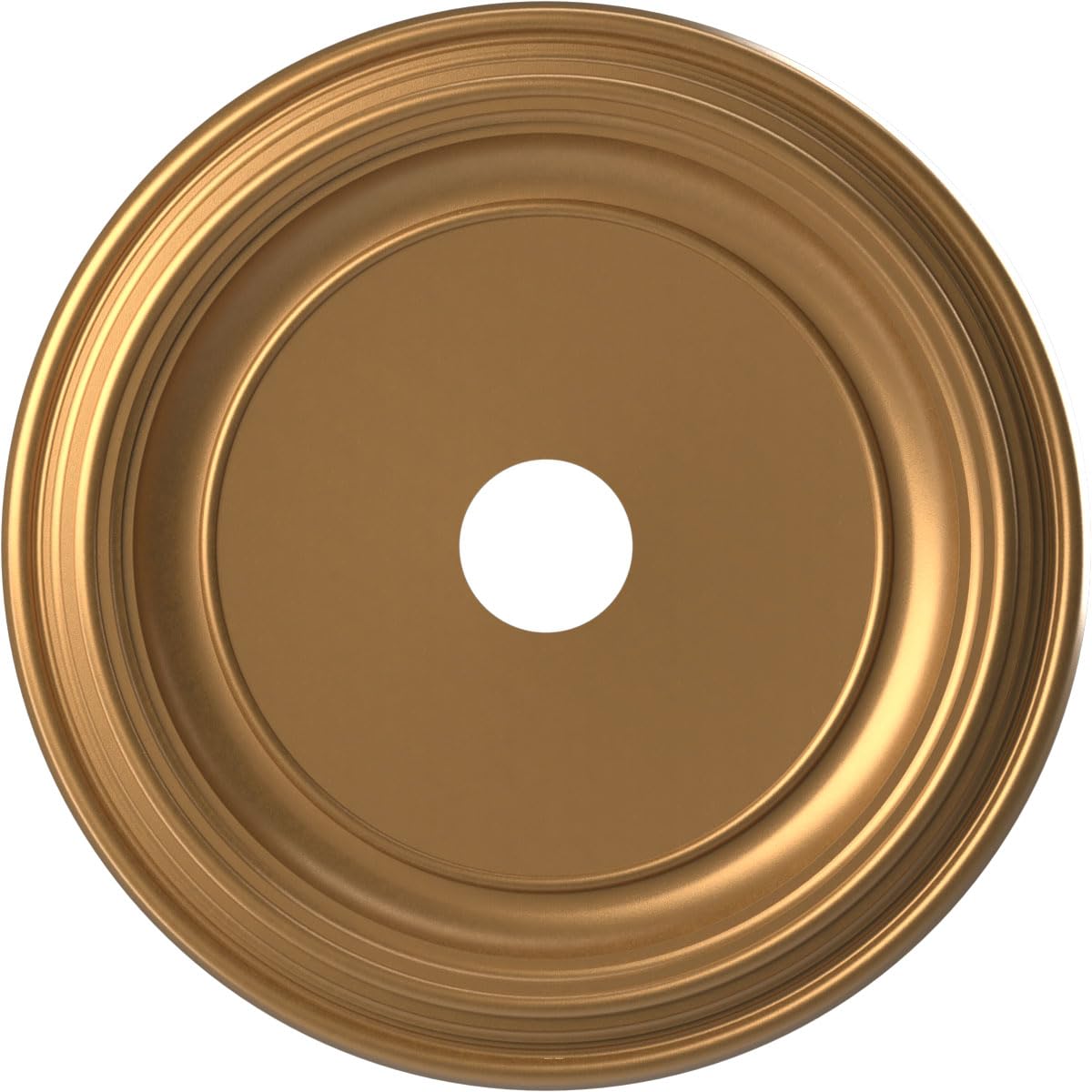 22Od X 3 1/2Id X 1 1/2P Traditional Thermoformed Pvc Ceiling Medallion (Fits Canopies Up To 13 1/2), Bright Coat Gold