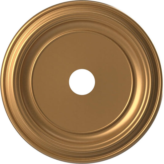 22Od X 3 1/2Id X 1 1/2P Traditional Thermoformed Pvc Ceiling Medallion (Fits Canopies Up To 13 1/2), Bright Coat Gold