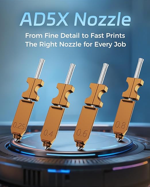 FLASHFORGE AD5X 0.25mm Nozzle, High Flow 32mm³/s Hotend Kit, High-Speed 3D Printer Part