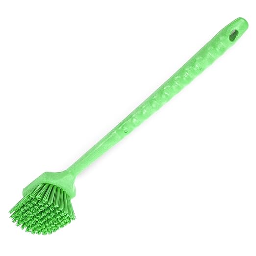 SPARTA 40501EC75 Plastic Large Scrub Brush, Kitchen Brush, Utility Brush With Long Handle For Cleaning, 20 Inches, Lime