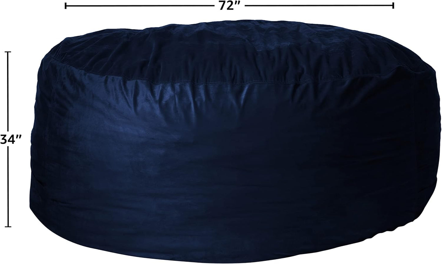 Sofa Sack Bean Bag Chair Cover, 6-Feet, Navy