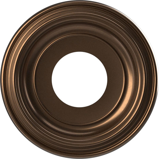 10Od X 3 1/2Id X 1 1/8P Traditional Thermoformed Pvc Ceiling Medallion (Fits Canopies Up To 5 1/2), Metallic Antique Brass