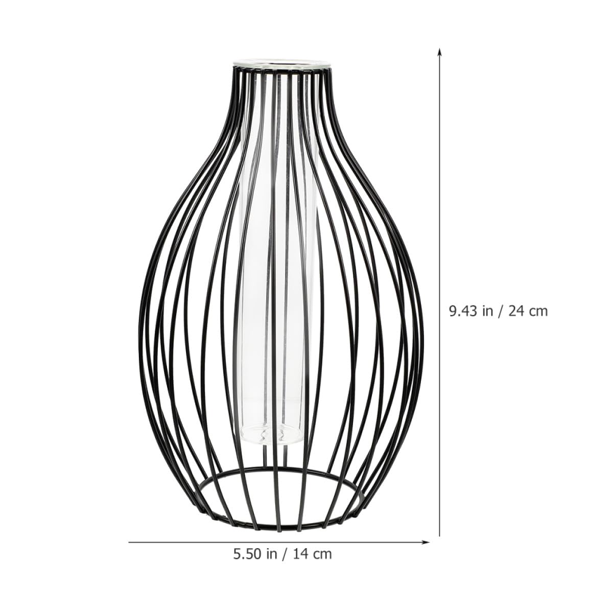 Ciieeo Glass Propagation Station with Iron Frame Test Tube Vase, Small Geometric Plant Terrarium Holder for Home Décor and Desktop Display