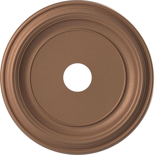 Ekena Millwork 19Od X 3 1/2Id X 1 1/2P Traditional Thermoformed Pvc Ceiling Medallion (Fits Canopies Up To 11 1/2), Aged Copper