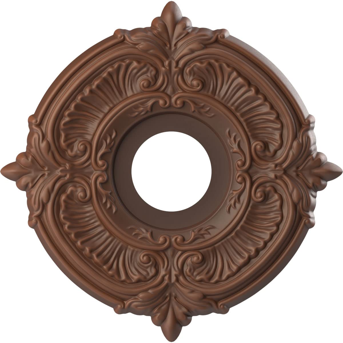 Ekena Millwork Cmp13Atdru Attica Thermoformed Pvc Ceiling Medallion (Fits Canopies Up To 5), 13Od X 3 1/2Id X 3/4P, Universal Ag