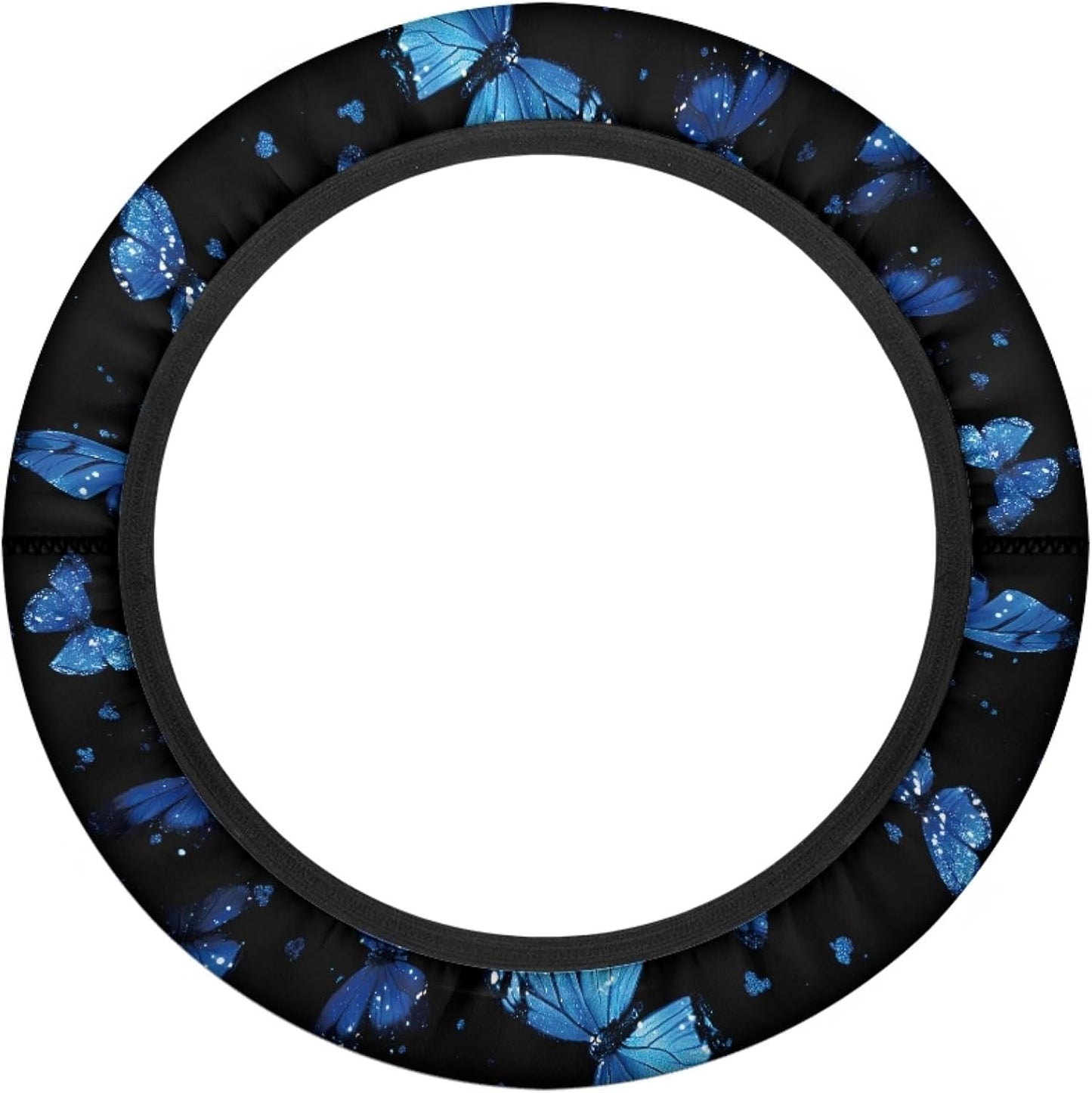 Butterfly Golf Cart Steering Wheel Cover 13 Inch - 14 Inch Anti Slip Golf Cart Steering Wheel Covers Stretchable Golf Cart Accessories for Club Car Easy to Use and Clean