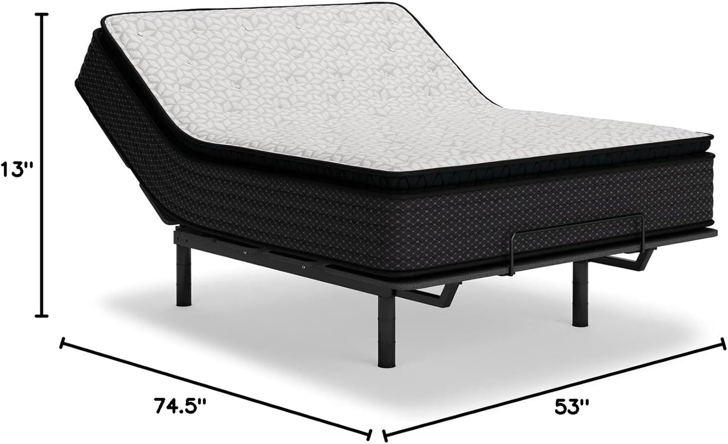 Signature Design by Ashley Limited Edition Pillow Top 13 " Pillow Top Hybrid Mattress with Gel Memory Foam and Edge Support for Cool Sleep and Pressure Relief, Full, Fiberglass Free, Mattress In A Box