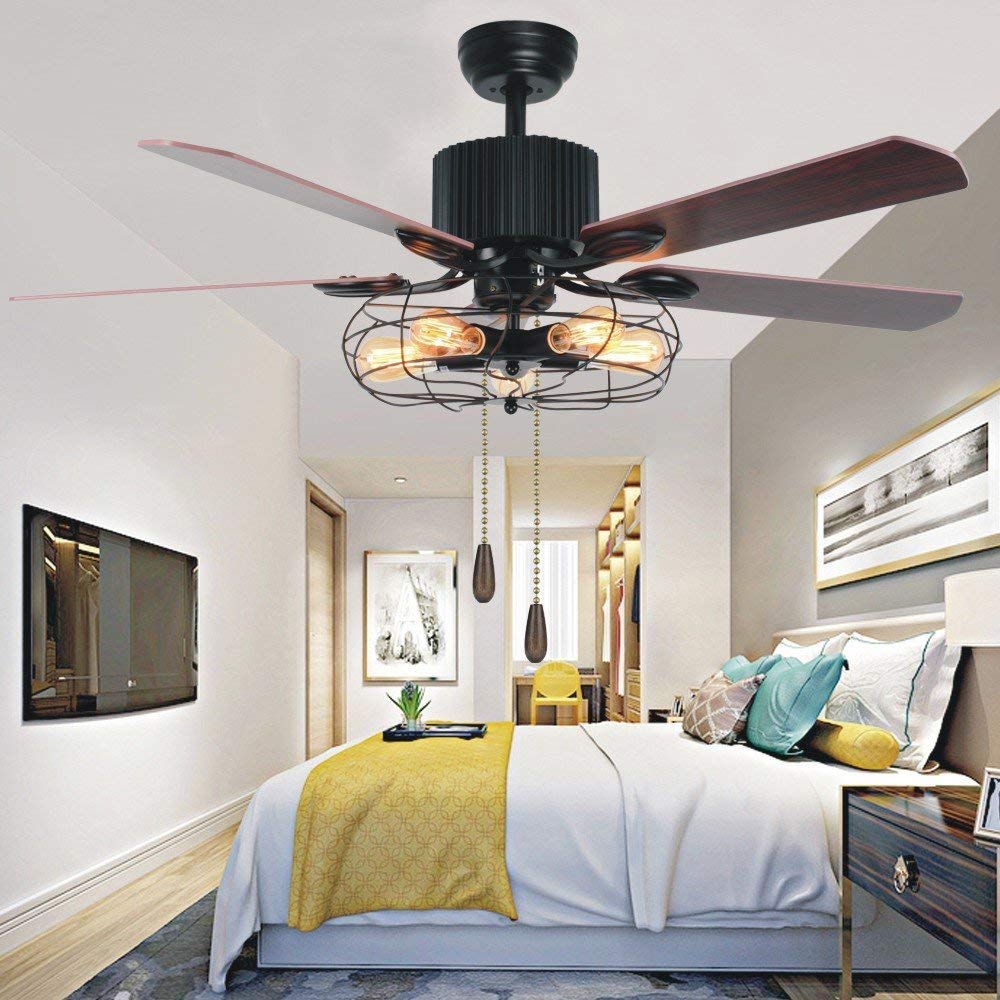 Walnut Wooden Pull Chain Extension For Ceiling Light Fan - 3 Pack
