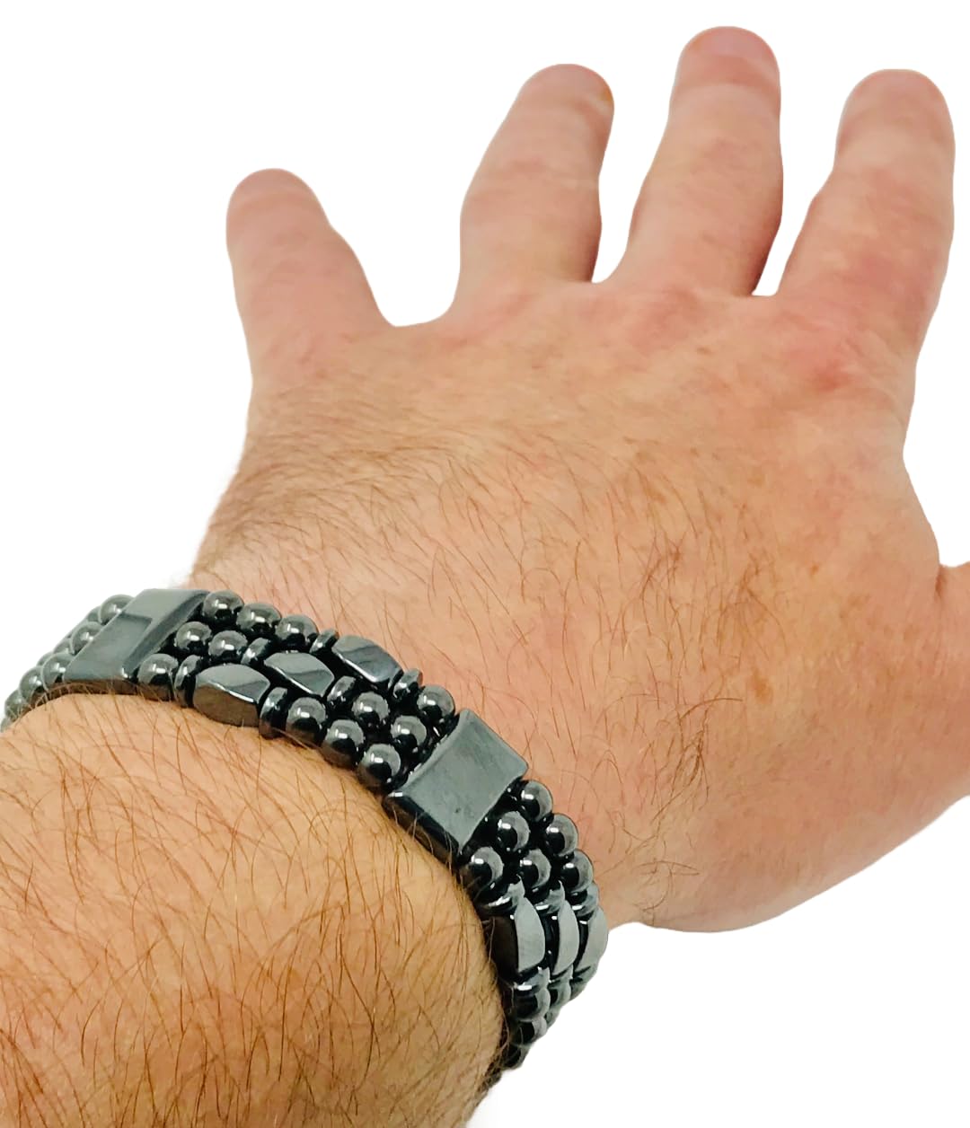 Tri-Power Magnetic Hematite Bracelet (7.25 Inches)